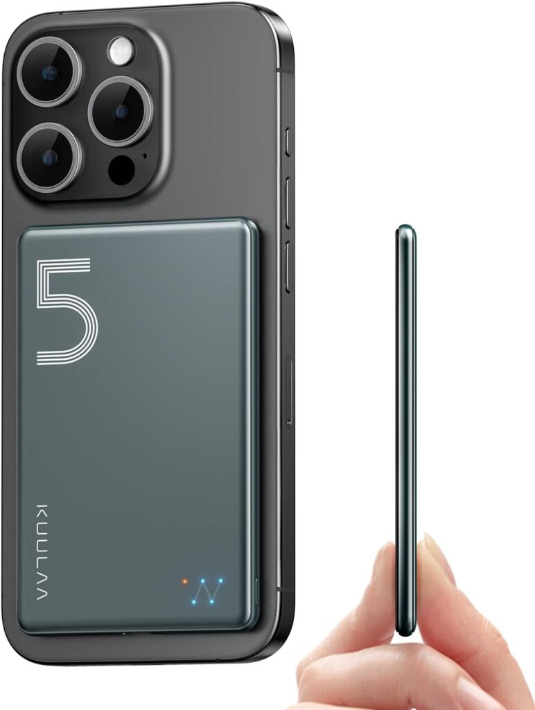Kuulaa モバイルバッテリー マグセーフ薄型 小型 軽量(史上最薄7mm, 5000mAh)【MagSafe対応マグネット式/タイプC PD20W/iPhone12~16対応】
💰2098円 → 4999円