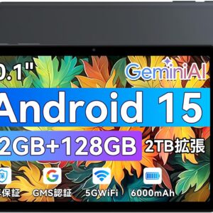 【Android 15 タブレット 10インチ 2025最新】TABWEE 12GB+128GB+2TB拡張、GMS認証+GPS、Type-C充電 6000mAh 軽量、 2.4G＆5G WiFi/Bluetooth5.0 児童守護/無線投影/画面分割/オンライン授業/日本語説明書
💰16999円 → 11999円