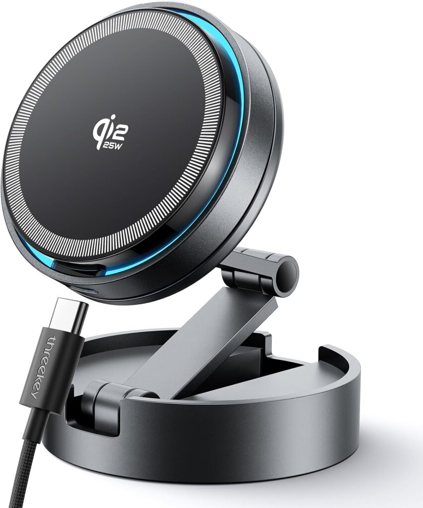 THREEKEY [世界初 Qi 2.2 認証 スマホホルダー] 車載充電器 25W MagSafe 車載充電器 急速充電 冷却ファン 両面磁気ワイヤレス充電器 360°回転 高硬度亜鉛合金延長サポートアーム
💰4999円 → 3999円
💰4999円 → 3999円
💰4999円 → 3999円
💰4999円 → 3999円